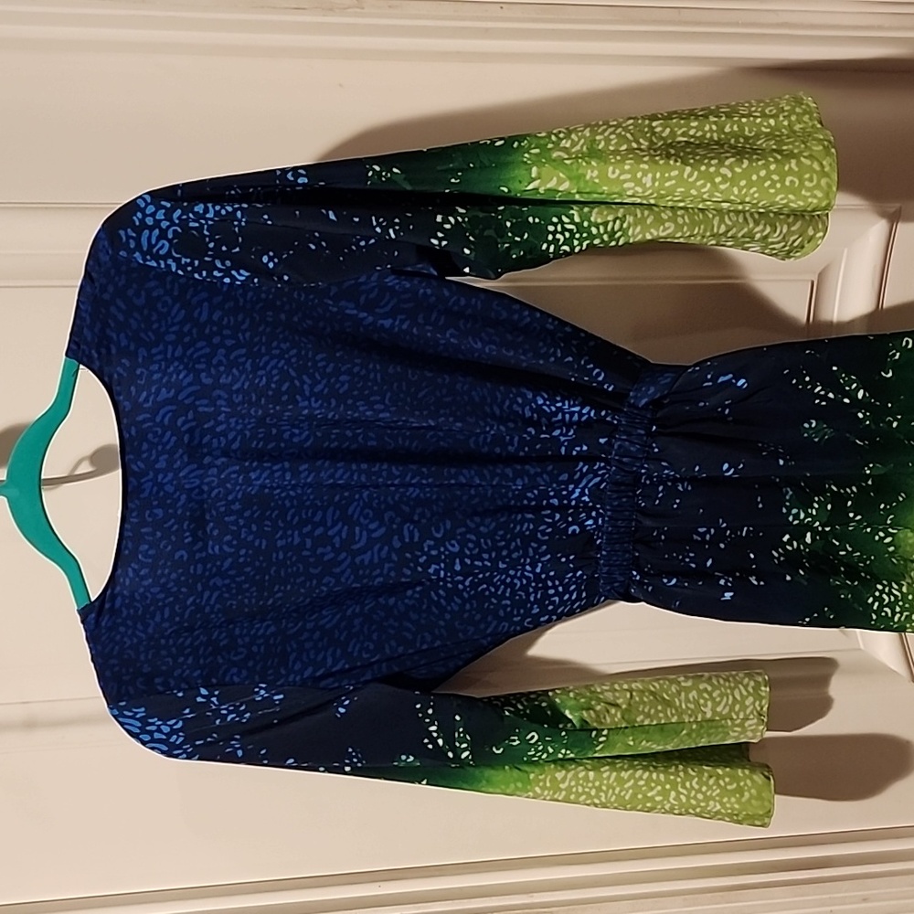Oscar de la Renta Ombre Leopard Robe - Picture 4 of 6